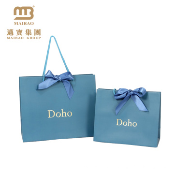 La Chine fabrique en gros de luxe imprimée feuille d&#39;or Logo Design mariage personnalisé papier cadeau sac avec poignée